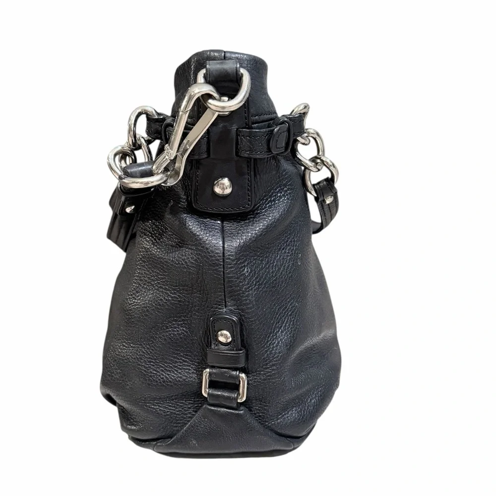 COACH Hobo 14142m Brooke Black Leather Shoulder Bag - Picture 3 of 7